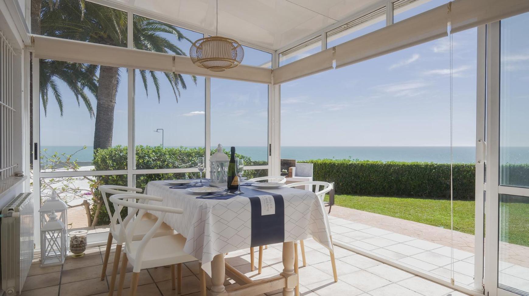 Casa Vesalia A 1A Linea De Mar Con Aa Y Wi-Fi. Villa Vinarós Eksteriør bilde